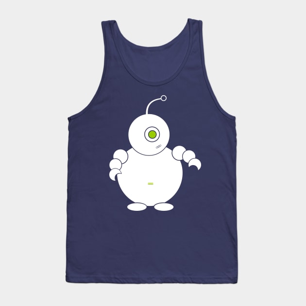 Cute Robot Tank Top by freeves